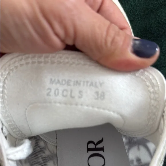 Dior Monogram High-Top Sneakers in Gray and White - Picture 2 of 4